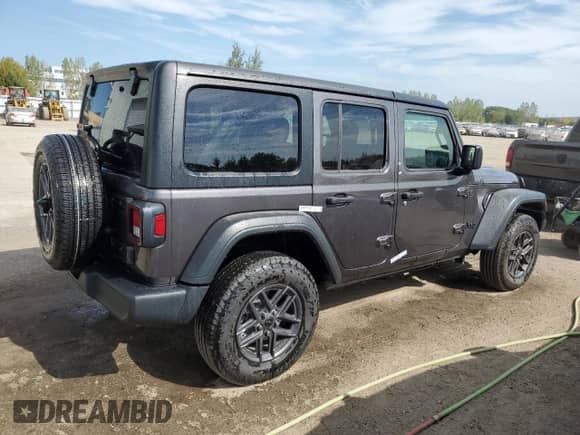 2025 Jeep Wrangler Sport S с VIN 1C4PJXDG3SW565693, выставлен на аукционе Copart как лот 80165015 с пробегом 4 552 миль миль и Чистый • Clean title. История ставок и продаж доступна на DreamBid. Изображение 3.
