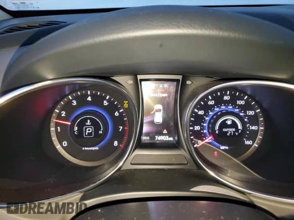 2015 Hyundai Santa Fe Limited with VIN KM8SNDHF1FU106464, listed as a Copart auction lot 42125775 with 74,903 mi miles and Salvage title. Bid and sale history available at DreamBid. Image 9.