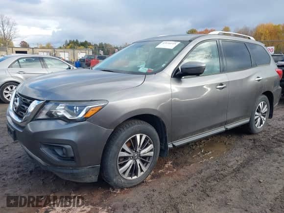 2017 Nissan Pathfinder SV with VIN 5N1DR2MMXHC678051, listed as a IAAI auction lot 43534225 with 111,124 mi miles and . Bid and sale history available at DreamBid. Image 2.