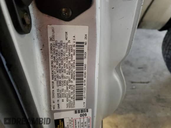 2006 Toyota Tacoma с VIN 5TEUU42N36Z306530, выставлен на аукционе Copart как лот 82293625 с пробегом 220 562 миль миль и Списание • Salvage title. История ставок и продаж доступна на DreamBid. Изображение 12.
