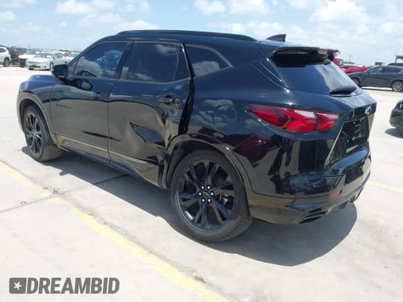 2019 Chevrolet Blazer RS with VIN 3GNKBERS3KS699955, listed as a IAAI auction lot 42705785 with 128,283 mi miles and . Bid and sale history available at DreamBid. Image 3.