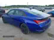 2023 Hyundai Elantra Blue with VIN KMHLM4AJ8PU055116, listed as a IAAI auction lot 43286266 with 91,558 mi miles and . Bid and sale history available at DreamBid. Image 3.