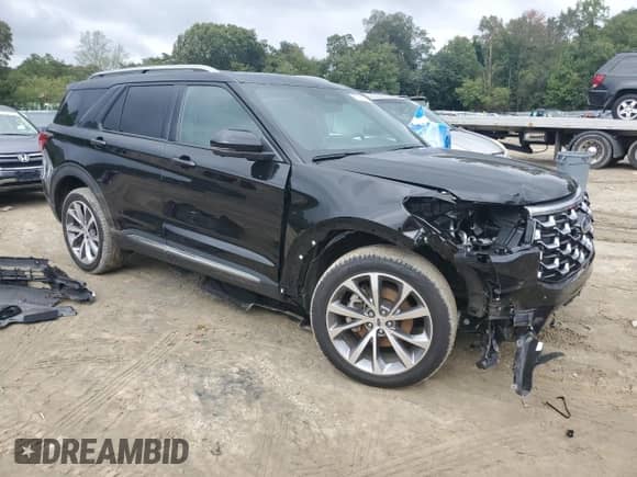 2025 Ford Explorer Platinum с VIN 1FMWK8HC7SGA97589, выставлен на аукционе Copart как лот 81287425 с пробегом 18 768 миль миль и Списание • Salvage title. История ставок и продаж доступна на DreamBid. Изображение 4.