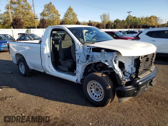 2024 Chevrolet Silverado 1500 Work Truck with VIN 3GCNAAEK3RG119186, listed as a Copart auction lot 84950425 with 22,295 mi miles and Salvage title. Bid and sale history available at DreamBid. Image 4.