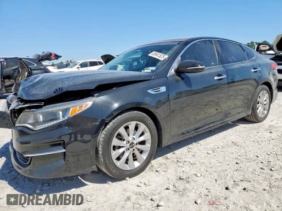 2016 Kia Optima EX z VIN 5XXGU4L38GG051416, wystawiony jako Copart lot #85941525 z przebiegiem 157 087 mil mil oraz Szkoda całkowita • Salvage title. Historia ofert i sprzedaży dostępna na DreamBid. Obrazek 1.