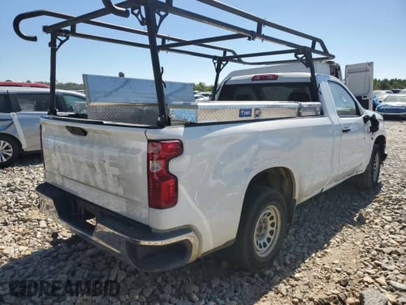 2021 Chevrolet Silverado 1500 Work Truck with VIN 3GCNWAEH9MG326342, listed as a Copart auction lot 84003785 with 104,694 mi miles and Clean title. Bid and sale history available at DreamBid. Image 3.
