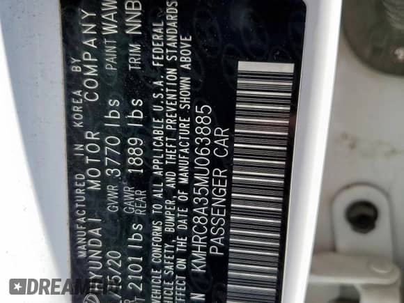 2021 Hyundai Venue SEL z VIN KMHRC8A35MU063885, wystawiony jako Copart lot #81827275 z przebiegiem 61 416 mil mil oraz Szkoda całkowita • Salvage title. Historia ofert i sprzedaży dostępna na DreamBid. Obrazek 14.