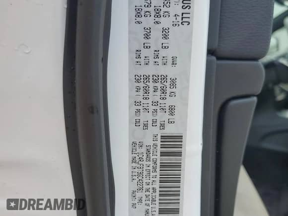 2016 Jeep Grand Cherokee Limited with VIN 1C4RJFBT9GC422761, listed as a Copart auction lot 72508884 with 64,552 mi miles and Salvage title. Bid and sale history available at DreamBid. Image 16.