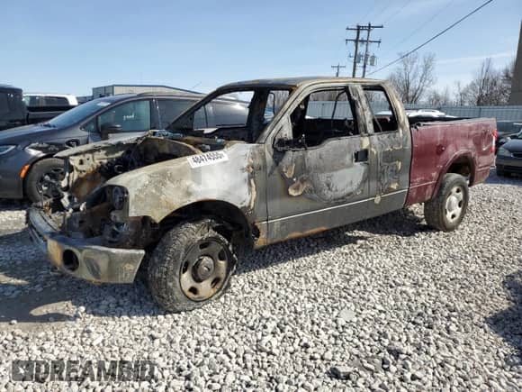 2007 Ford F-150 STX with VIN 1FTRX14W97FB00905, listed as a Copart auction lot 48474555 with Not provided miles and Salvage title. Bid and sale history available at DreamBid. Image 1.