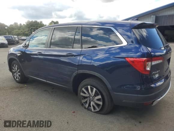 2020 Honda Pilot EX z VIN 5FNYF6H39LB027402, wystawiony jako Copart lot #81806915 z przebiegiem 38 579 mil mil oraz Szkoda całkowita • Salvage title. Historia ofert i sprzedaży dostępna na DreamBid. Obrazek 2.