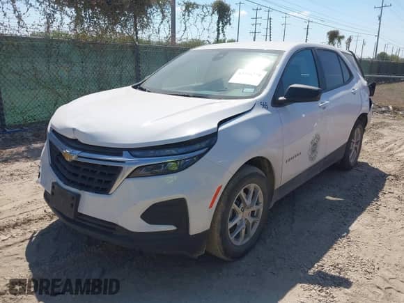 2024 Chevrolet Equinox LS with VIN 3GNAXHEG2RL303650, listed as a IAAI auction lot 43416770 with 26,457 mi miles and . Bid and sale history available at DreamBid. Image 2.