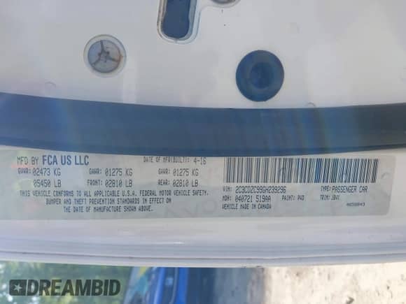 2016 Dodge Challenger SRT Hellcat with VIN 2C3CDZC99GH239296, listed as a IAAI auction lot 42057592 with 63,826 mi miles and . Bid and sale history available at DreamBid. Image 9.