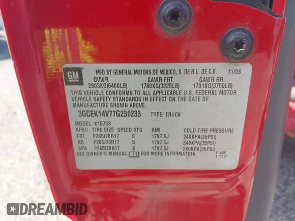 2007 Chevrolet Silverado 1500 Work Truck с VIN 3GCEK14V77G230233, выставлен на аукционе IAAI как лот 42068907 с пробегом 202 525 миль миль и . История ставок и продаж доступна на DreamBid. Изображение 9.