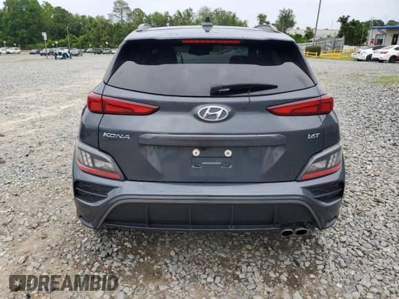 2022 Hyundai Kona N Line with VIN KM8K33A32NU887462, listed as a Copart auction lot 58617665 with 120,908 mi miles and Salvage title. Bid and sale history available at DreamBid. Image 6.
