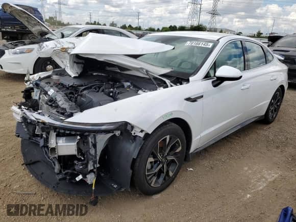 2024 Hyundai Sonata SEL с VIN KMHL64JA3RA362580, выставлен на аукционе Copart как лот 70166145 с пробегом 25 435 миль миль и Списание • Salvage title. История ставок и продаж доступна на DreamBid. Изображение 1.