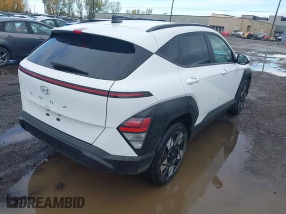 2025 Hyundai Kona SEL with VIN KM8HB3AB6SU215288, listed as a IAAI auction lot 43512642 with 17,290 mi miles and . Bid and sale history available at DreamBid. Image 4.