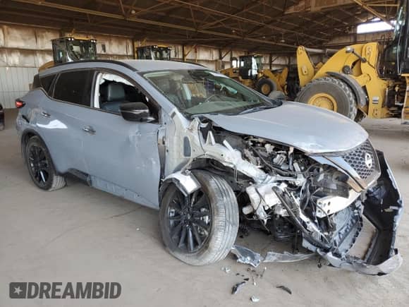 2024 Nissan Murano SV with VIN 5N1AZ2BJ0RC119380, listed as a Copart auction lot 56720855 with 22,021 mi miles and Salvage title. Bid and sale history available at DreamBid. Image 4.