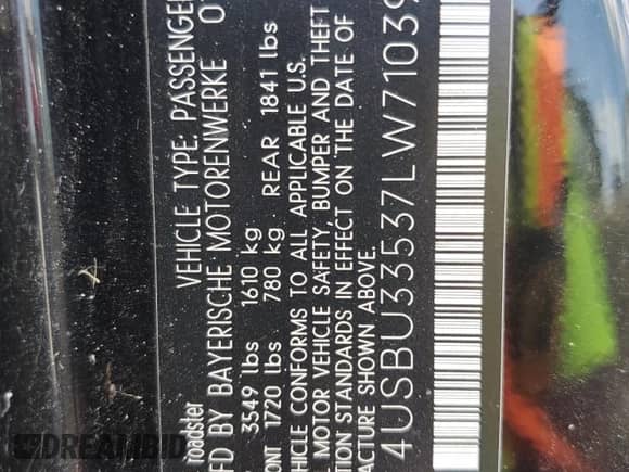 2007 BMW Z4 3.0i with VIN 4USBU33537LW71039, listed as a Copart auction lot 80115065 with 89,038 mi miles and Salvage title. Bid and sale history available at DreamBid. Image 13.