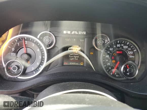 2022 Ram 1500 Big Horn with VIN 1C6RREBG7NN290856, listed as a Copart auction lot 57288615 with 85,409 mi miles and Salvage title. Bid and sale history available at DreamBid. Image 9.