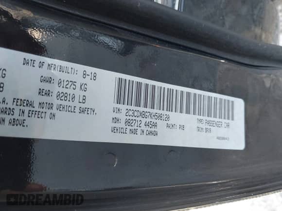 2019 Dodge Charger SXT с VIN 2C3CDXBG7KH508120, выставлен на аукционе IAAI как лот 43129027 с пробегом 120 116 миль миль и . История ставок и продаж доступна на DreamBid. Изображение 9.