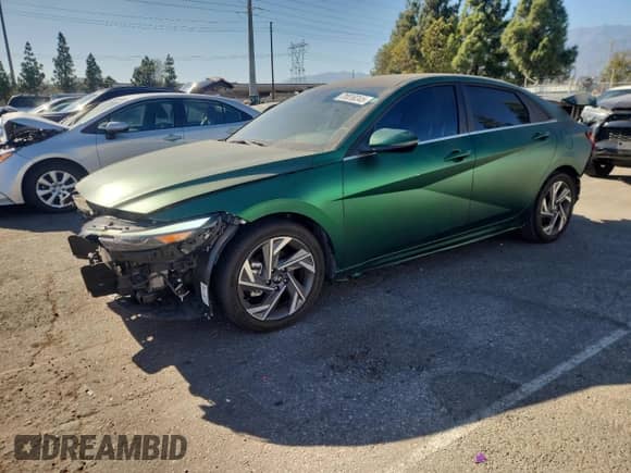 2024 Hyundai Elantra Limited with VIN KMHLN4DJXRU100763, listed as a Copart auction lot 71018245 with 10,440 mi miles and Salvage title. Bid and sale history available at DreamBid. Image 1.