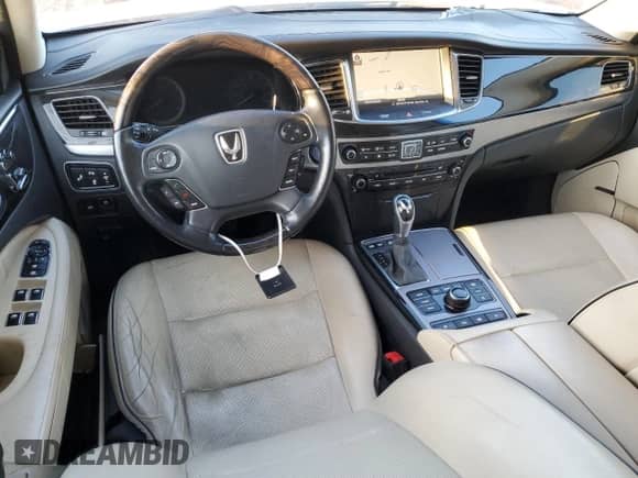 2014 Hyundai Equus Ultimate with VIN KMHGH4JHXEU090109, listed as a Copart auction lot 72704744 with 148,493 mi miles and Salvage title. Bid and sale history available at DreamBid. Image 8.