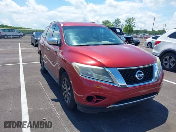 2015 Nissan Pathfinder SL with VIN 5N1AR2MN5FC659075, listed as a IAAI auction lot 42649614 with 162,286 mi miles and . Bid and sale history available at DreamBid. Image 1.