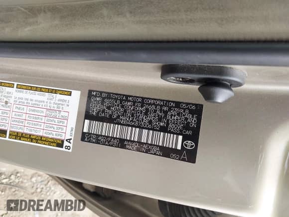 2007 Toyota Camry с VIN JTNBB46K873006152, выставлен на аукционе IAAI как лот 43180869 с пробегом 138 399 миль миль и . История ставок и продаж доступна на DreamBid. Изображение 9.