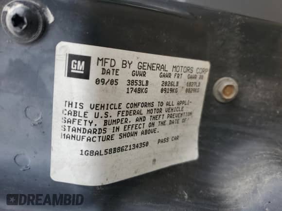 2006 Saturn ION z VIN 1G8AL58B86Z134350, wystawiony jako Copart lot #84191224 z przebiegiem 179 687 mil mil oraz Szkoda całkowita • Salvage title. Historia ofert i sprzedaży dostępna na DreamBid. Obrazek 12.