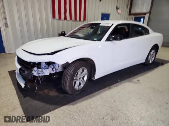2023 Dodge Charger SXT z VIN 2C3CDXBGXPH531138, wystawiony jako Copart lot #89539375 z przebiegiem 59 096 mil mil oraz Szkoda całkowita • Salvage title. Historia ofert i sprzedaży dostępna na DreamBid. Obrazek 1.