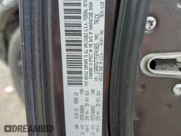 2015 Ram 1500 Big Horn с VIN 1C6RR7GT7FS741823, выставлен на аукционе Copart как лот 67513305 с пробегом 186 141 миль миль и Списание • Salvage title. История ставок и продаж доступна на DreamBid. Изображение 12.