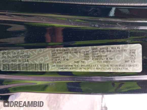 2023 Jeep Wrangler Sahara with VIN 1C4JJXP62PW628735, listed as a IAAI auction lot 42683940 with 46,534 mi miles and . Bid and sale history available at DreamBid. Image 9.