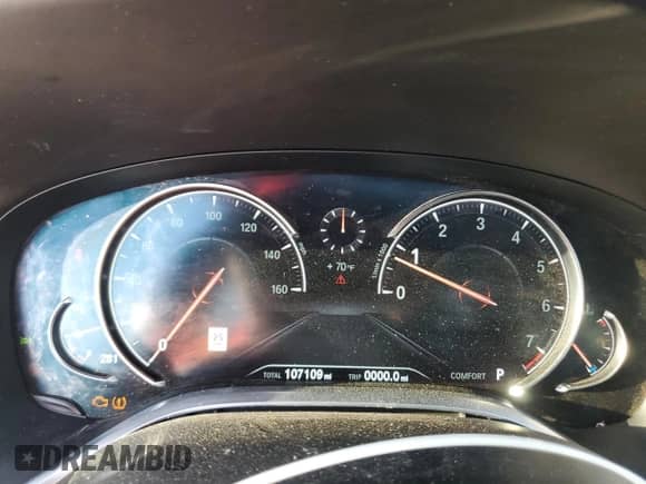 2017 BMW 7 Series 740i xDrive with VIN WBA7E4C50HGU99073, listed as a Copart auction lot 86506784 with 107,109 mi miles and Salvage title. Bid and sale history available at DreamBid. Image 9.