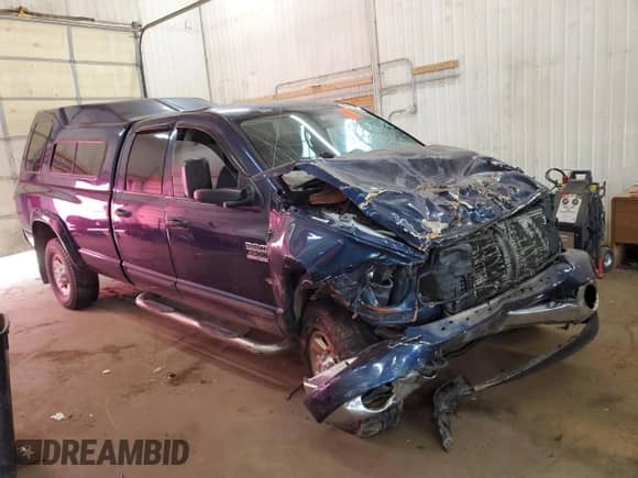 2007 Dodge 2500 SLT with VIN 1D7KS28C77J569760, listed as a Copart auction lot 66873515 with Not provided miles and Non repairable. Bid and sale history available at DreamBid. Image 4.