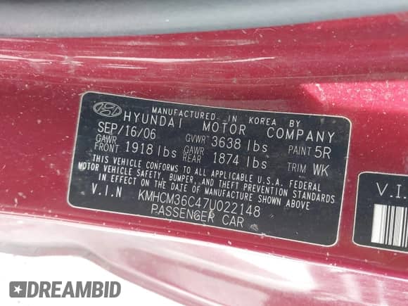 2007 Hyundai Accent GS с VIN KMHCM36C47U022148, выставлен на аукционе IAAI как лот 42539496 с пробегом 112 852 миль миль и . История ставок и продаж доступна на DreamBid. Изображение 9.