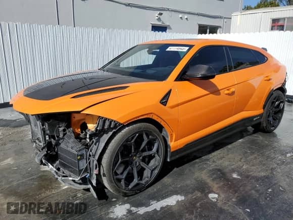 2023 Lamborghini Urus Performante с VIN ZPBUC3ZL7PLA26958, выставлен на аукционе Copart как лот 47774945 с пробегом 9 787 миль миль и Списание • Salvage title. История ставок и продаж доступна на DreamBid. Изображение 1.