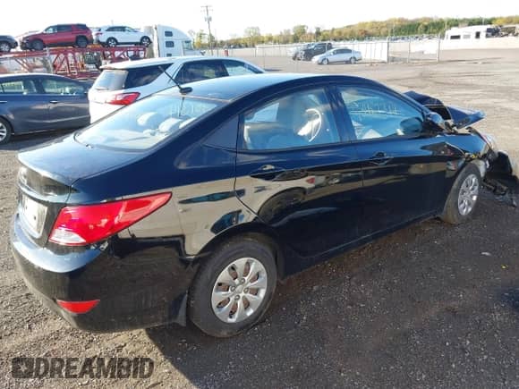 2016 Hyundai Accent SE with VIN KMHCT4AE2GU017600, listed as a IAAI auction lot 43487314 with 69,564 mi miles and . Bid and sale history available at DreamBid. Image 4.