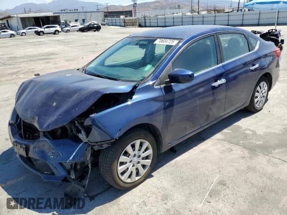 2017 Nissan Sentra SV with VIN 3N1AB7AP6HY328692, listed as a Copart auction lot 70604725 with 125,694 mi miles and Salvage title. Bid and sale history available at DreamBid. Image 1.