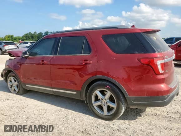 2018 Ford Explorer XLT with VIN 1FM5K7D86JGA18998, listed as a Copart auction lot 68279665 with 91,343 mi miles and Salvage title. Bid and sale history available at DreamBid. Image 2.