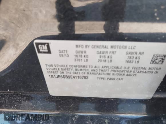 2014 Chevrolet Sonic LTZ с VIN 1G1JE6SB9E4116782, выставлен на аукционе IAAI как лот 42656705 с пробегом 93 210 миль миль и . История ставок и продаж доступна на DreamBid. Изображение 9.