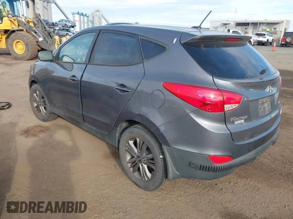 2014 Hyundai Tucson GLS with VIN KM8JTCAFXEU950569, listed as a IAAI auction lot 43243357 with 146,413 mi miles and . Bid and sale history available at DreamBid. Image 3.