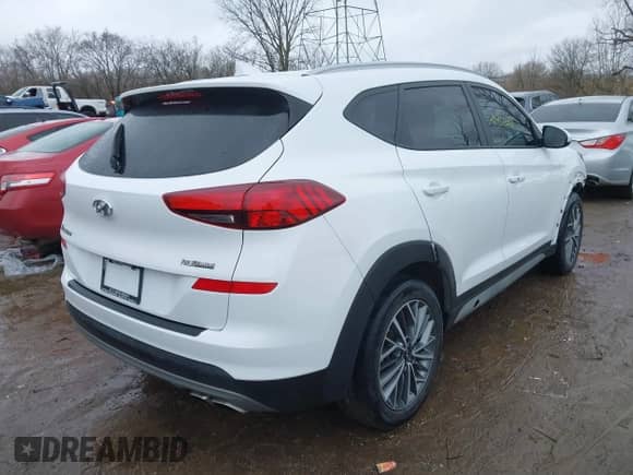 2019 Hyundai Tucson SEL with VIN KM8J33AL2KU991344, listed as a IAAI auction lot 41722608 with 56,185 mi miles and . Bid and sale history available at DreamBid. Image 4.