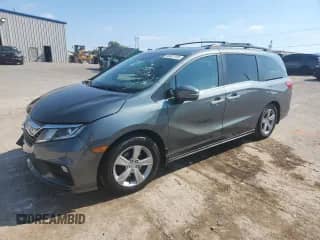 2020 Honda Odyssey EX-L z VIN 5FNRL6H74LB023287, wystawiony jako Copart lot #86601105 z przebiegiem 67 665 mil mil oraz Szkoda całkowita • Salvage title. Historia ofert i sprzedaży dostępna na DreamBid. Obrazek 1.