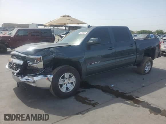 2017 Chevrolet Silverado 1500 LT with VIN 3GCPCREH6HG365153, listed as a Copart auction lot 65855034 with 109,136 mi miles and Salvage title. Bid and sale history available at DreamBid. Image 1.