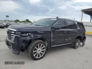 2023 Cadillac Escalade 4WD Premium Luxury Platinum with VIN 1GYS4DKL2PR267989, listed as a Copart auction lot 69024614 with 13,229 mi miles and Salvage title. Bid and sale history available at DreamBid. Image 1.
