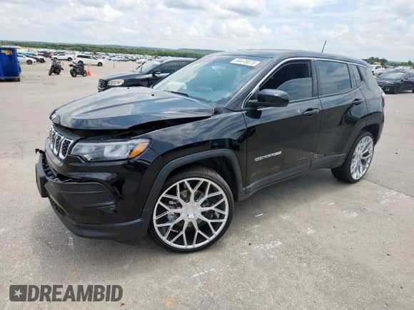 2025 Jeep Compass Sport with VIN 3C4NJDAN7ST528676, listed as a Copart auction lot 64475075 with 16,640 mi miles and Salvage title. Bid and sale history available at DreamBid. Image 1.