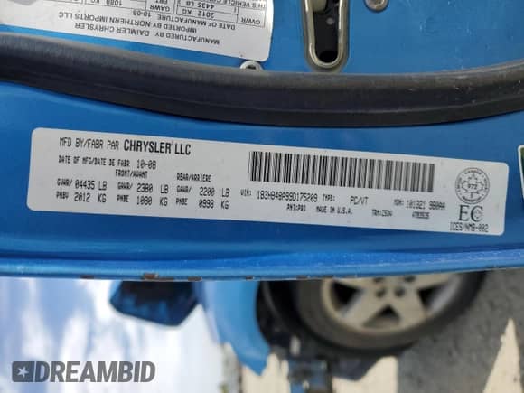 2009 Dodge Caliber SXT z VIN 1B3HB48A99D175209, wystawiony jako Copart lot #67600055 z przebiegiem 111 676 mil mil oraz Szkoda całkowita • Salvage title. Historia ofert i sprzedaży dostępna na DreamBid. Obrazek 12.