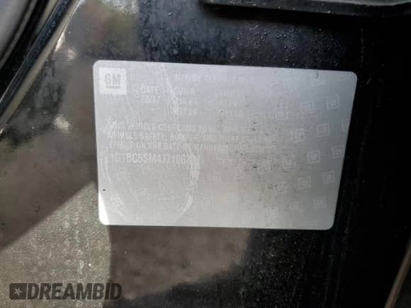 2018 Chevrolet Cruze LS с VIN 1G1BC5SM4J7100214, выставлен на аукционе Copart как лот 86296975 с пробегом 60 038 миль миль и На запчасти • Non repairable. История ставок и продаж доступна на DreamBid. Изображение 12.