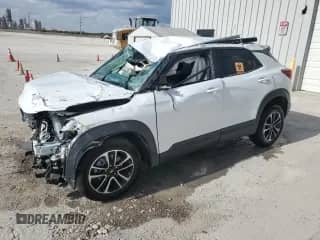 2025 Chevrolet TrailBlazer LT with VIN KL79MPSLXSB189059, listed as a Copart auction lot 90119465 with 15,523 mi miles and Salvage title. Bid and sale history available at DreamBid. Image 1.