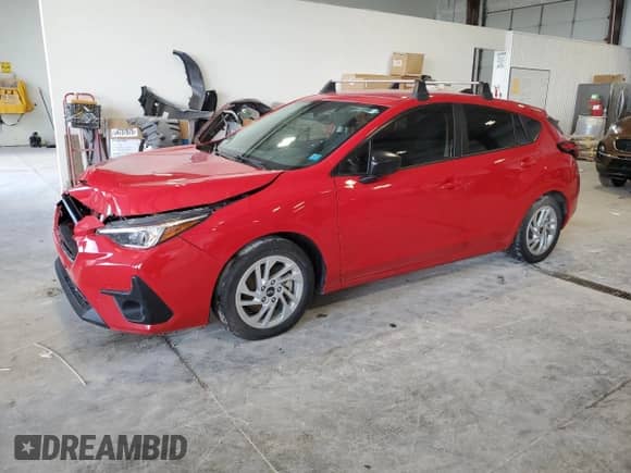 2024 Subaru Impreza с VIN JF1GUABC4R8321107, выставлен на аукционе Copart как лот 70521915 с пробегом 35 314 миль миль и Списание • Salvage title. История ставок и продаж доступна на DreamBid. Изображение 1.